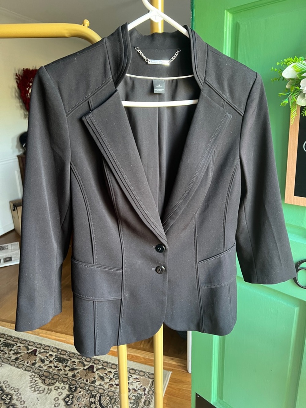 White House Black Market Black Tailored Blazer 8